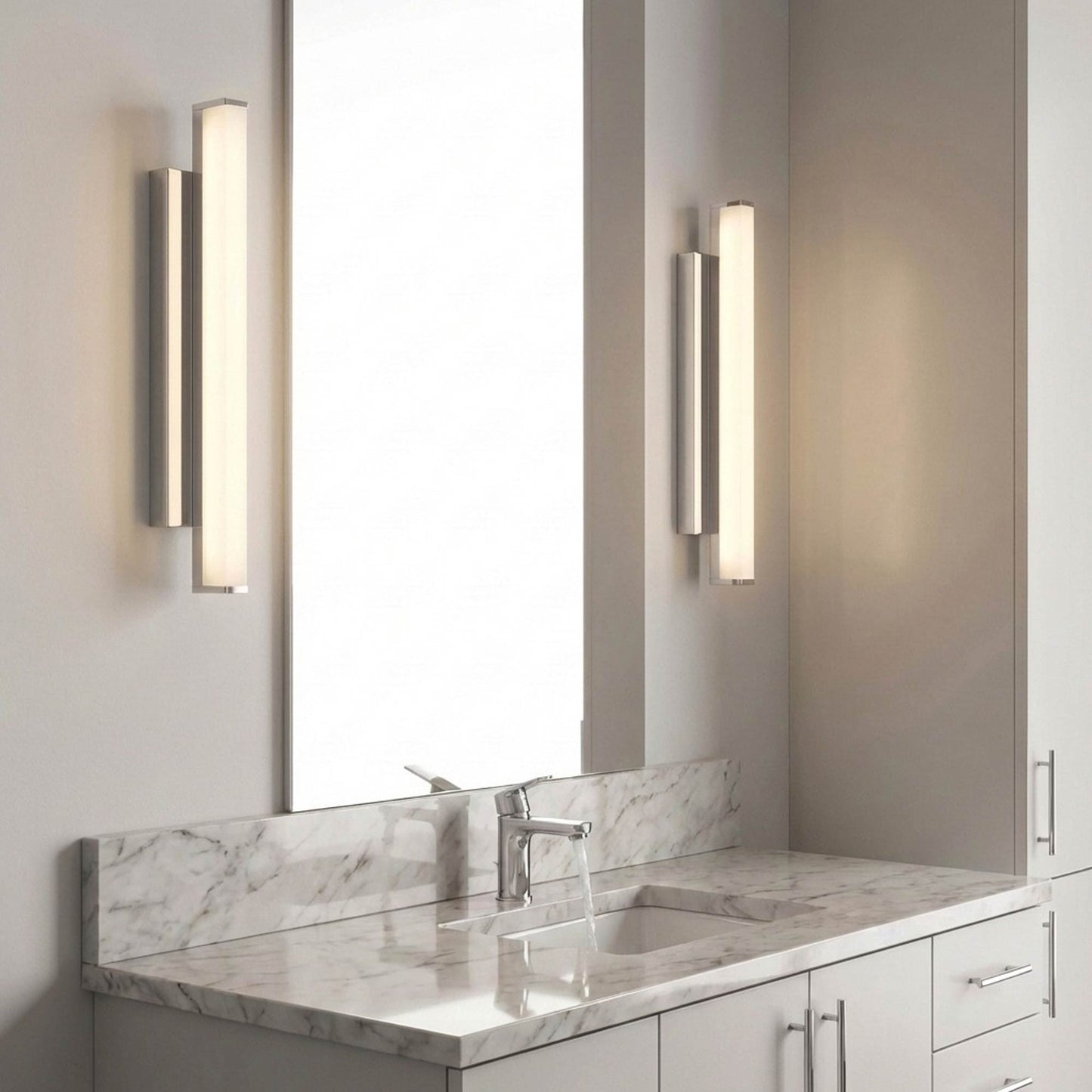 Marque LED Bath Wall Light in bathroom.