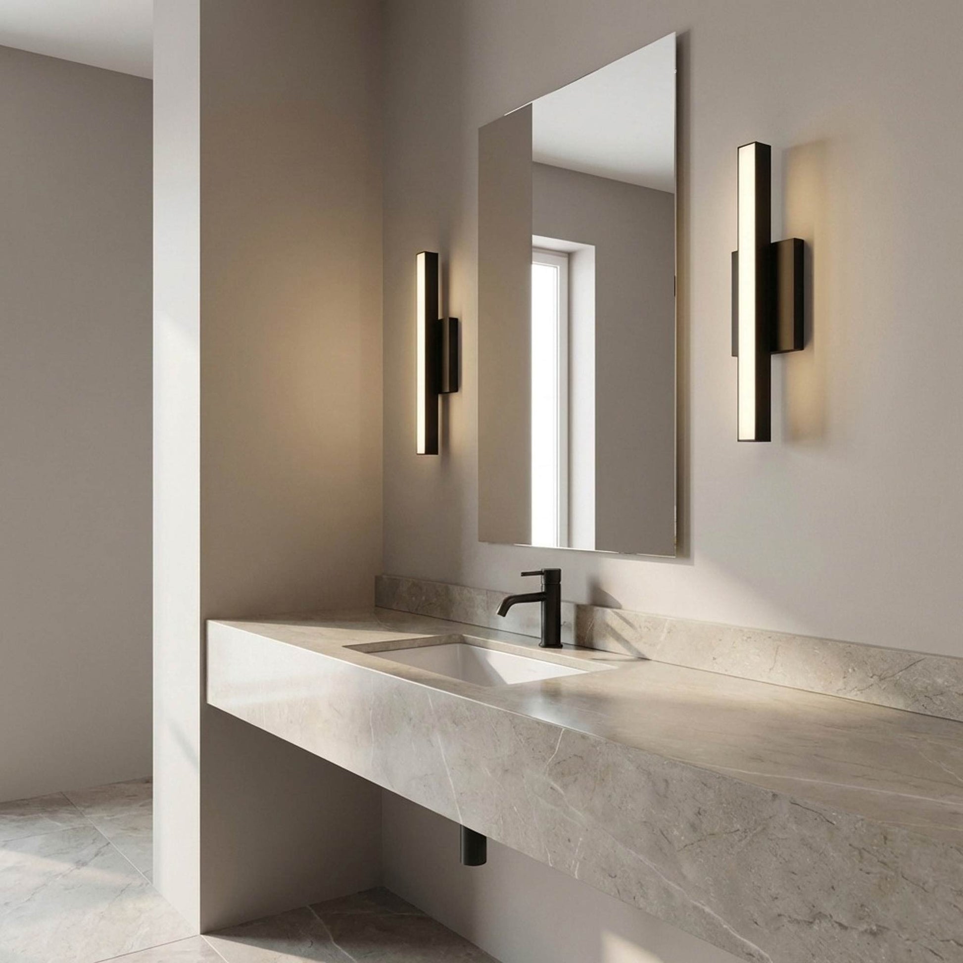 Marque LED Bath Wall Light in bathroom.