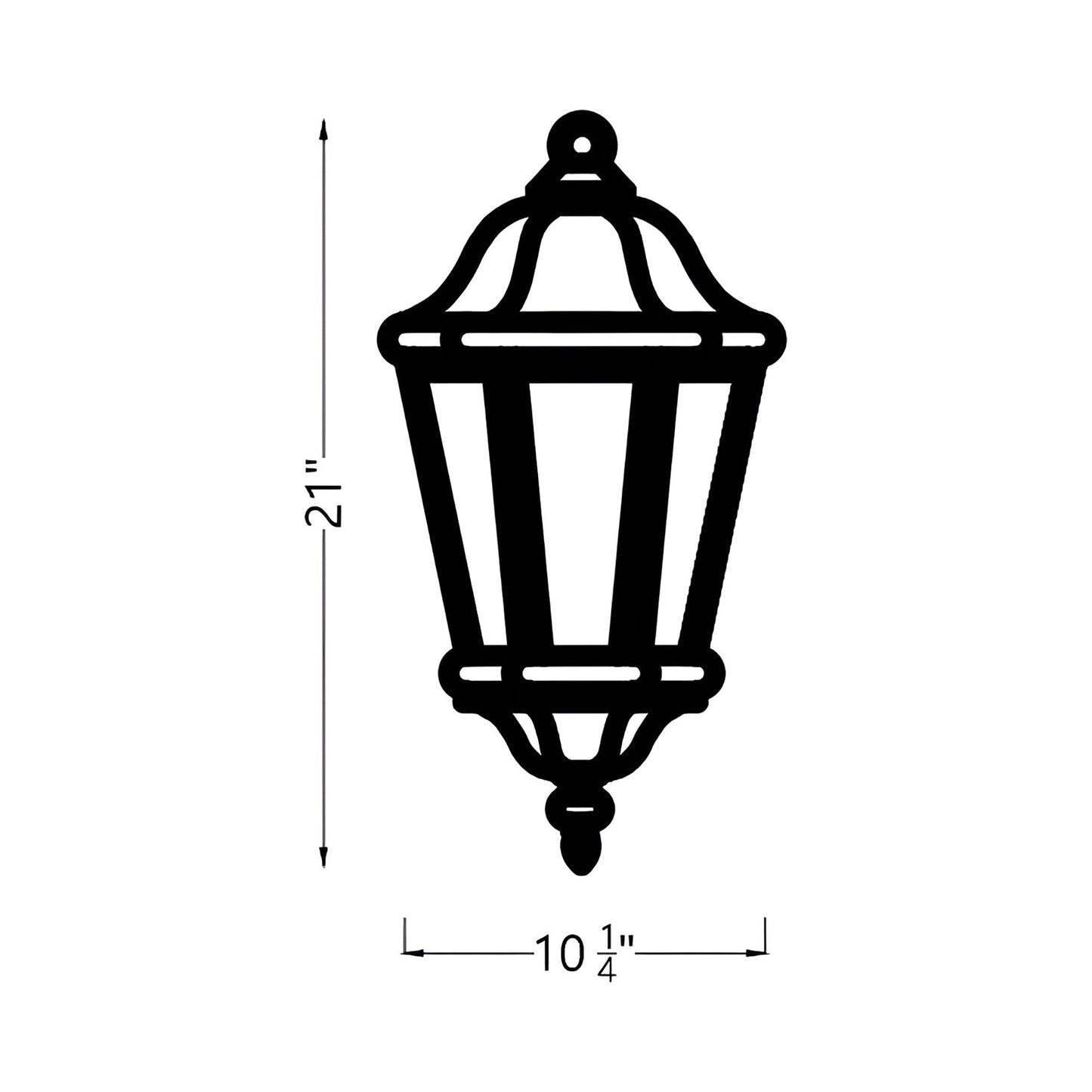 Martinsville Outdoor Pendant Light - line drawing.