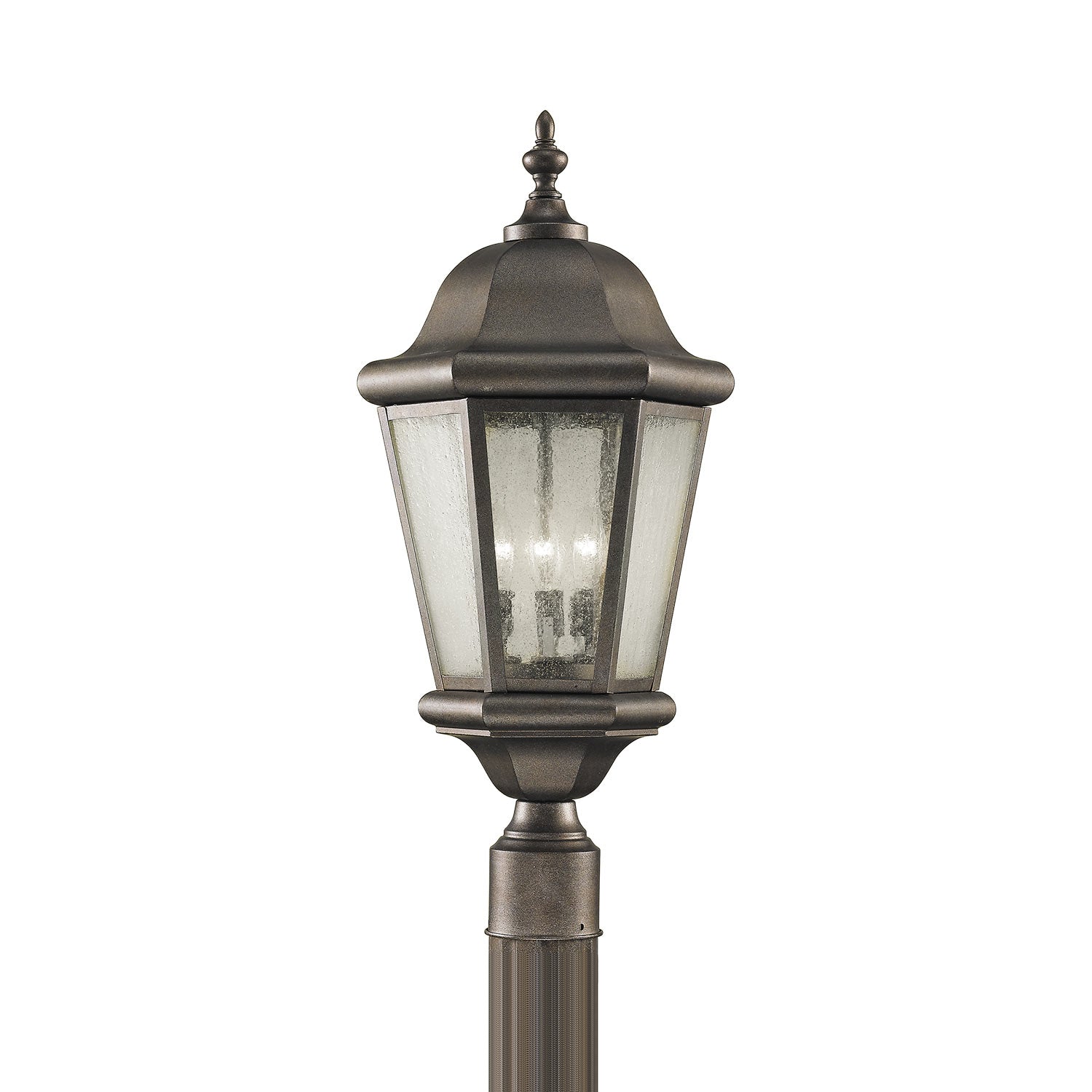 Martinsville Outdoor Post Light in Corinthian Bronze.