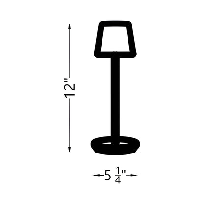 Mena Rechargeable Table Lamp - line drawing.