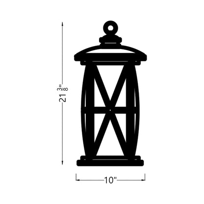 Millbrooke Outdoor Pendant Light - line drawing.