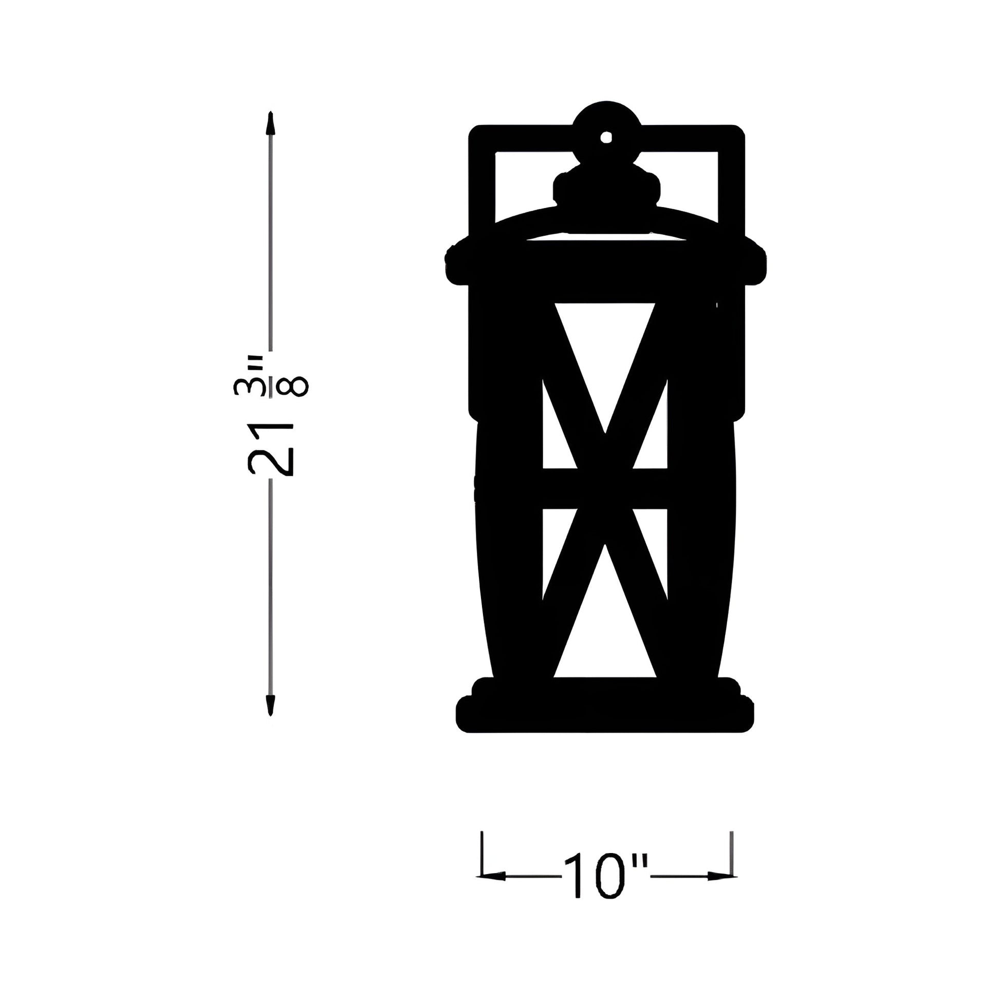 Millbrooke Outdoor Wall Light - line drawing.