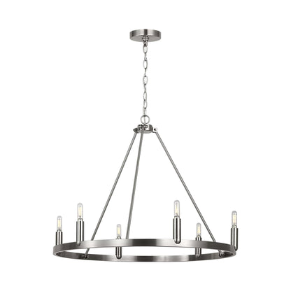 Mirla Chandelier in Brushed Nickel.