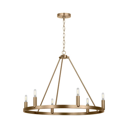 Mirla Chandelier in Satin Brass.