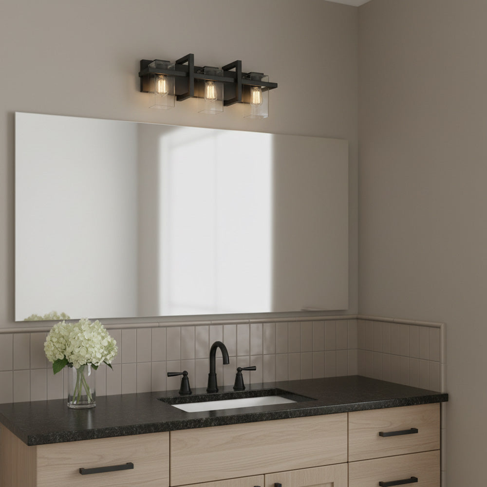 Mitte Bath Wall Light in bathroom.