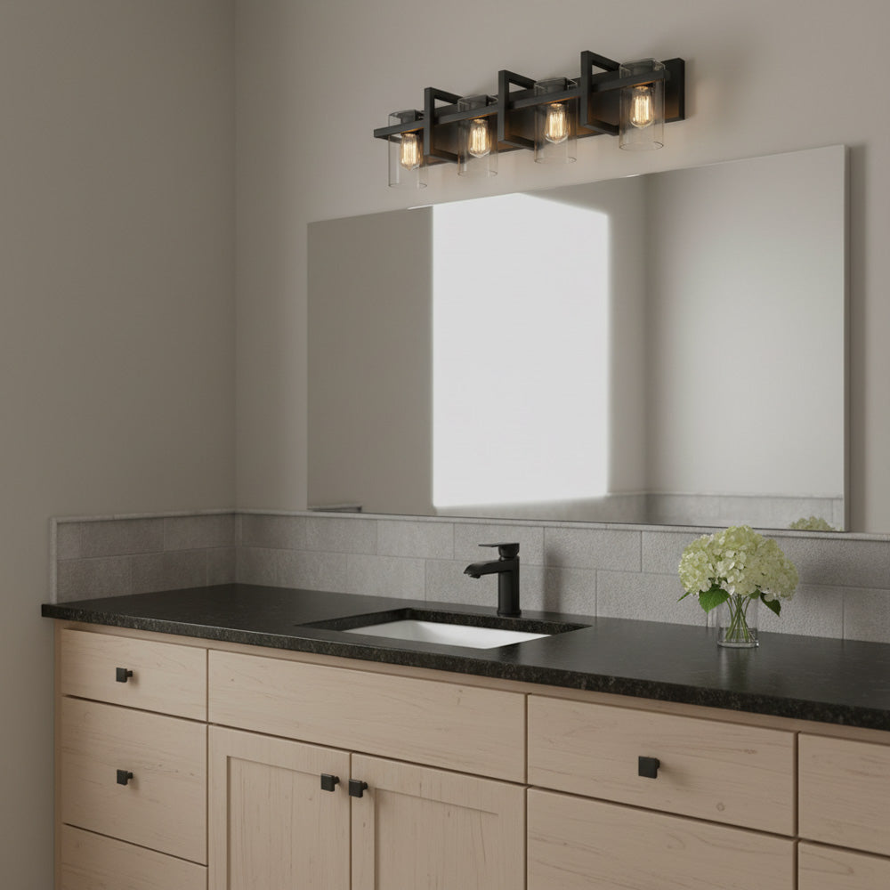 Mitte Bath Wall Light in bathroom.