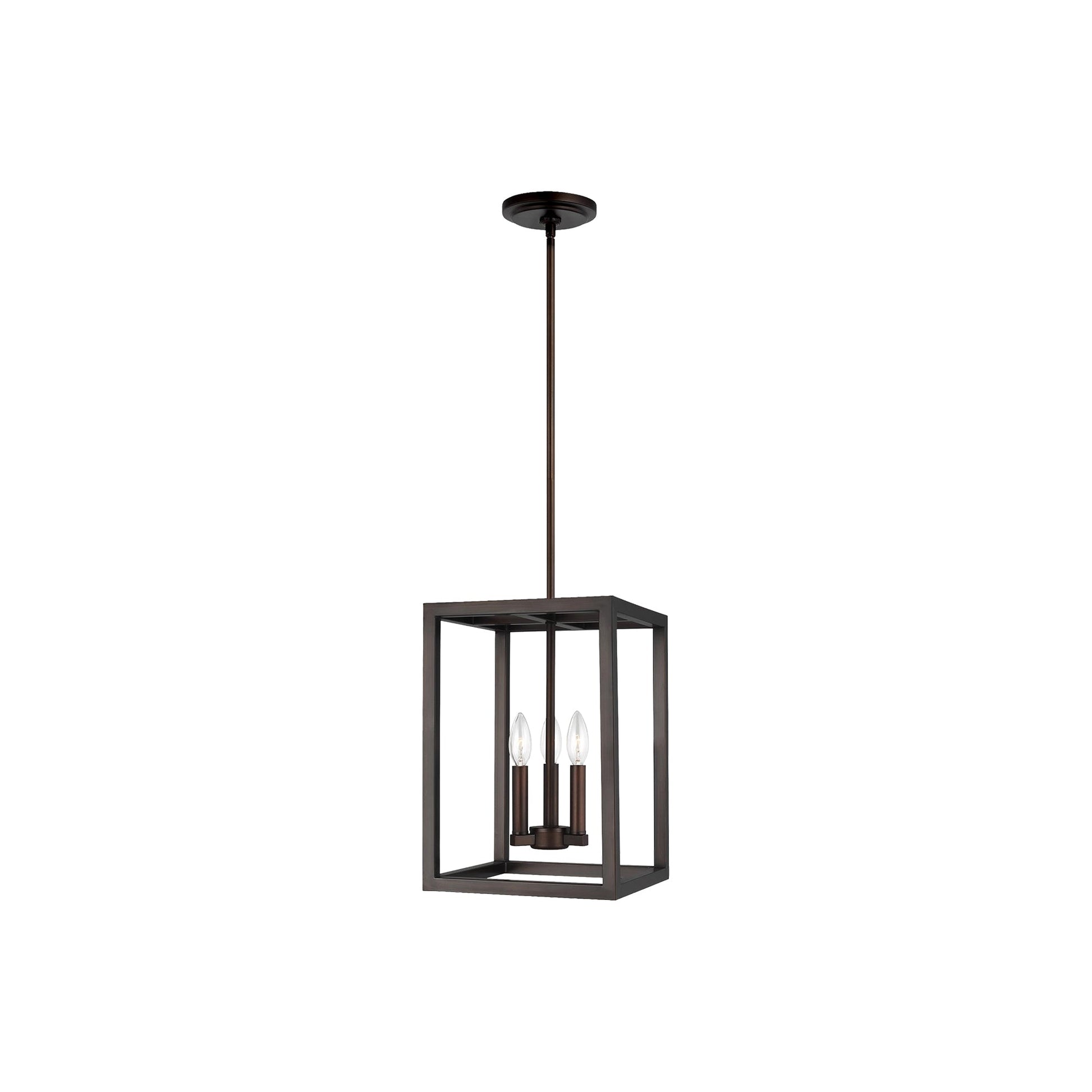 Moffet Street Pendant Light in Bronze/Burnt Sienna (Small).