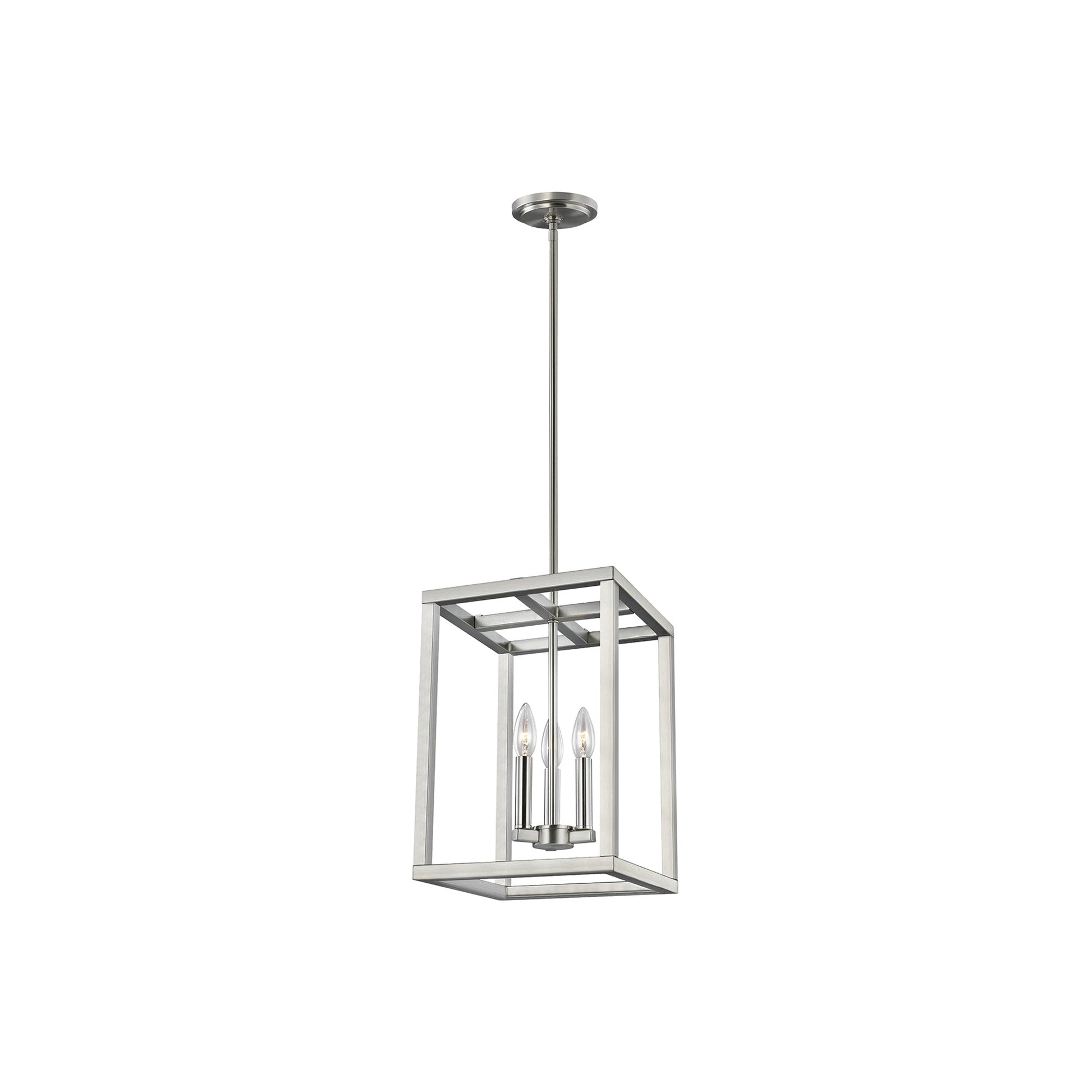 Moffet Street Pendant Light in Brushed Nickel (Small).
