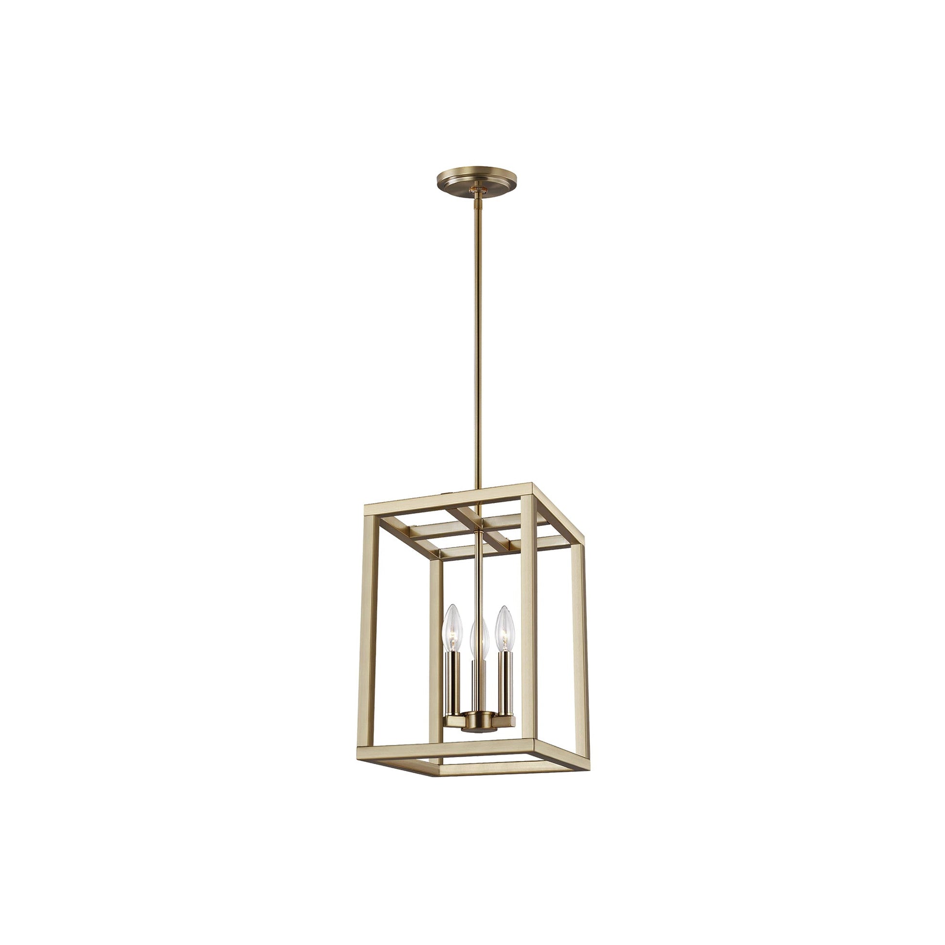Moffet Street Pendant Light in Satin Brass (Small).