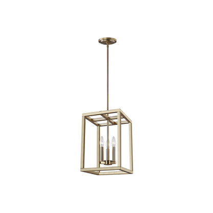 Moffet Street Pendant Light in Satin Brass (Small).