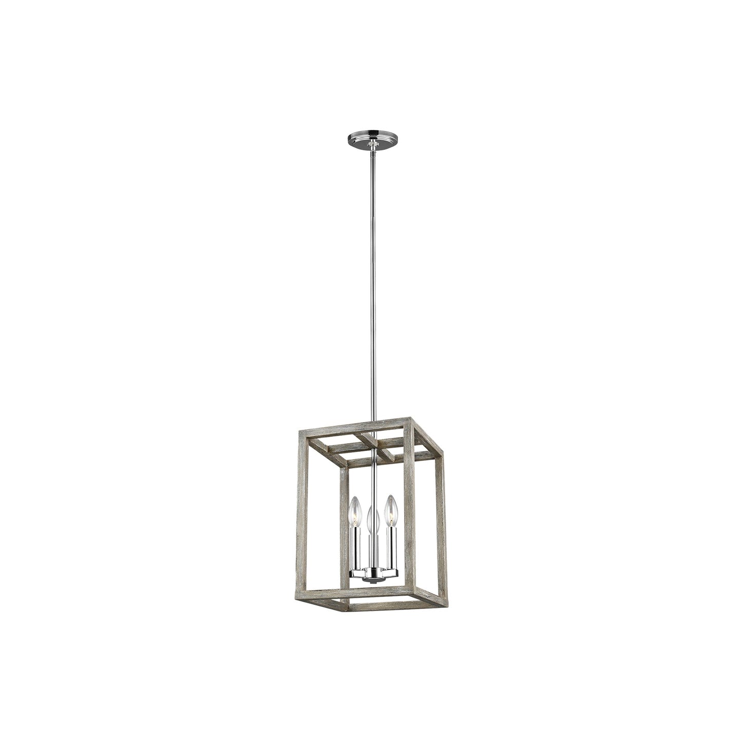 Moffet Street Pendant Light in Washed Pine (Small).