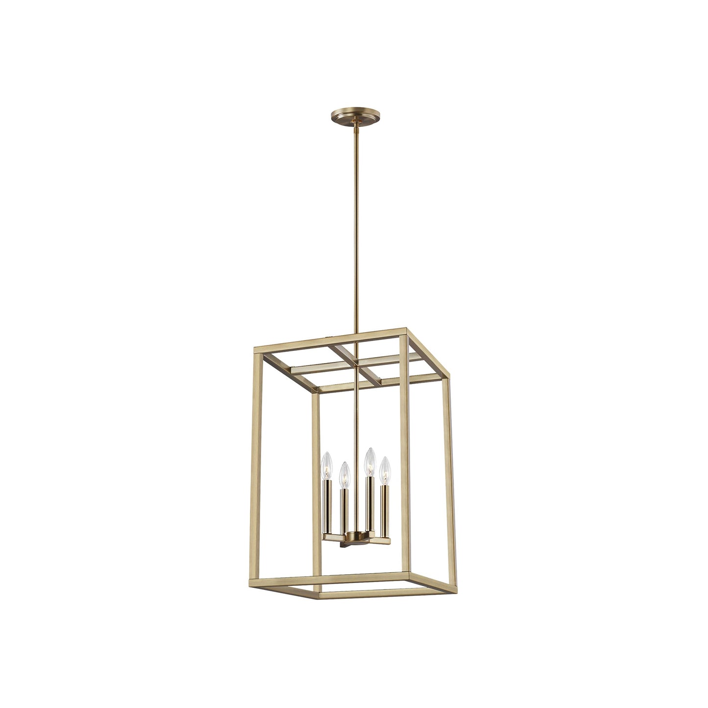 Moffet Street Pendant Light in Satin Brass (Medium).