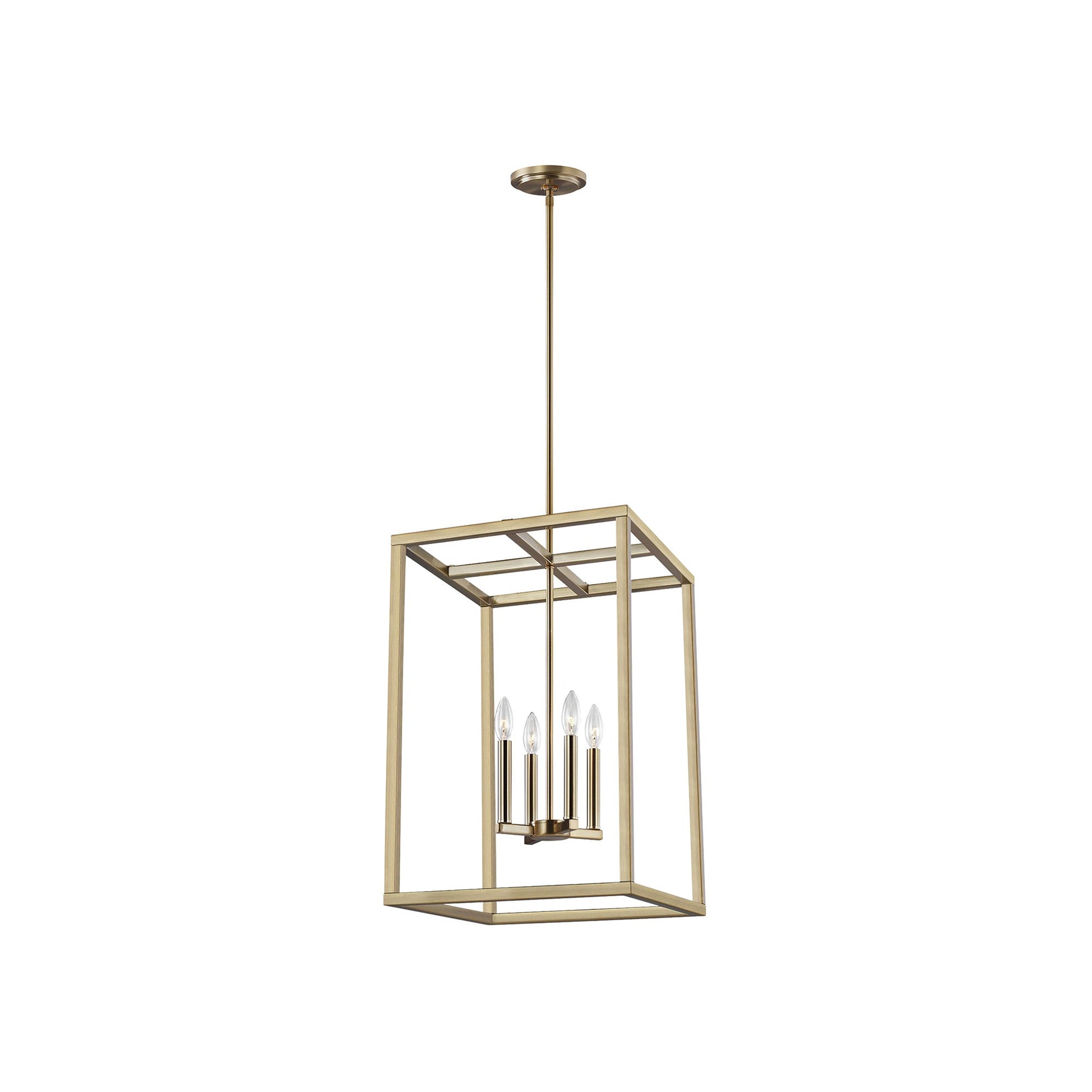 Moffet Street Pendant Light in Satin Brass (Medium).