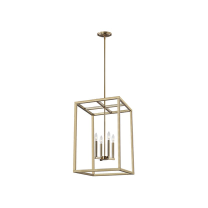 Moffet Street Pendant Light in Satin Brass (Medium).