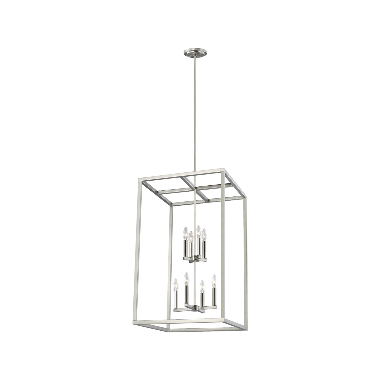 Moffet Street Pendant Light in Brushed Nickel (Large).