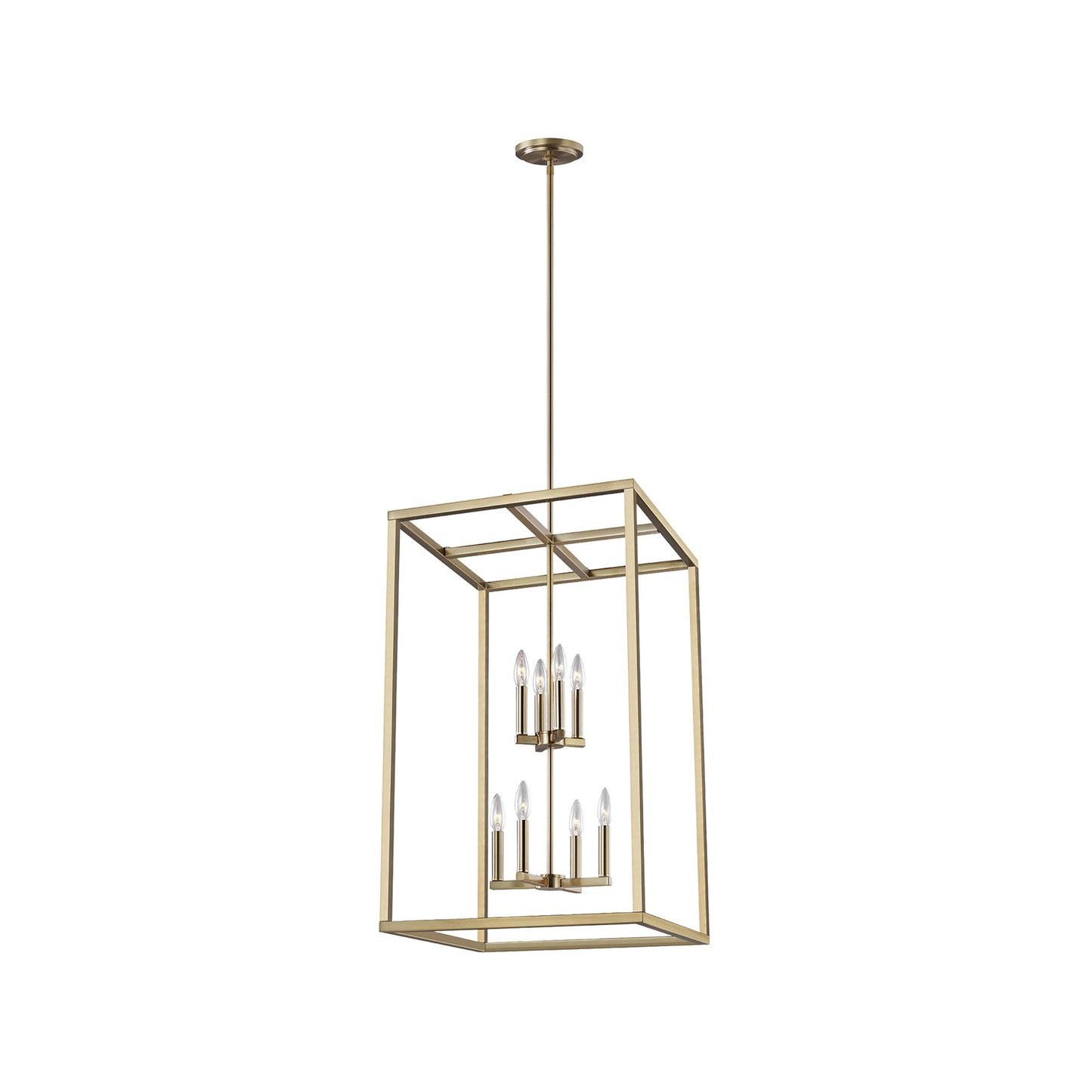 Moffet Street Pendant Light in Satin Brass (Large).