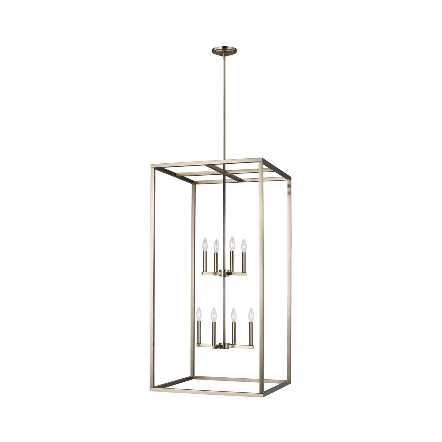 Moffet Street Pendant Light in Satin Brass (Extra Large).