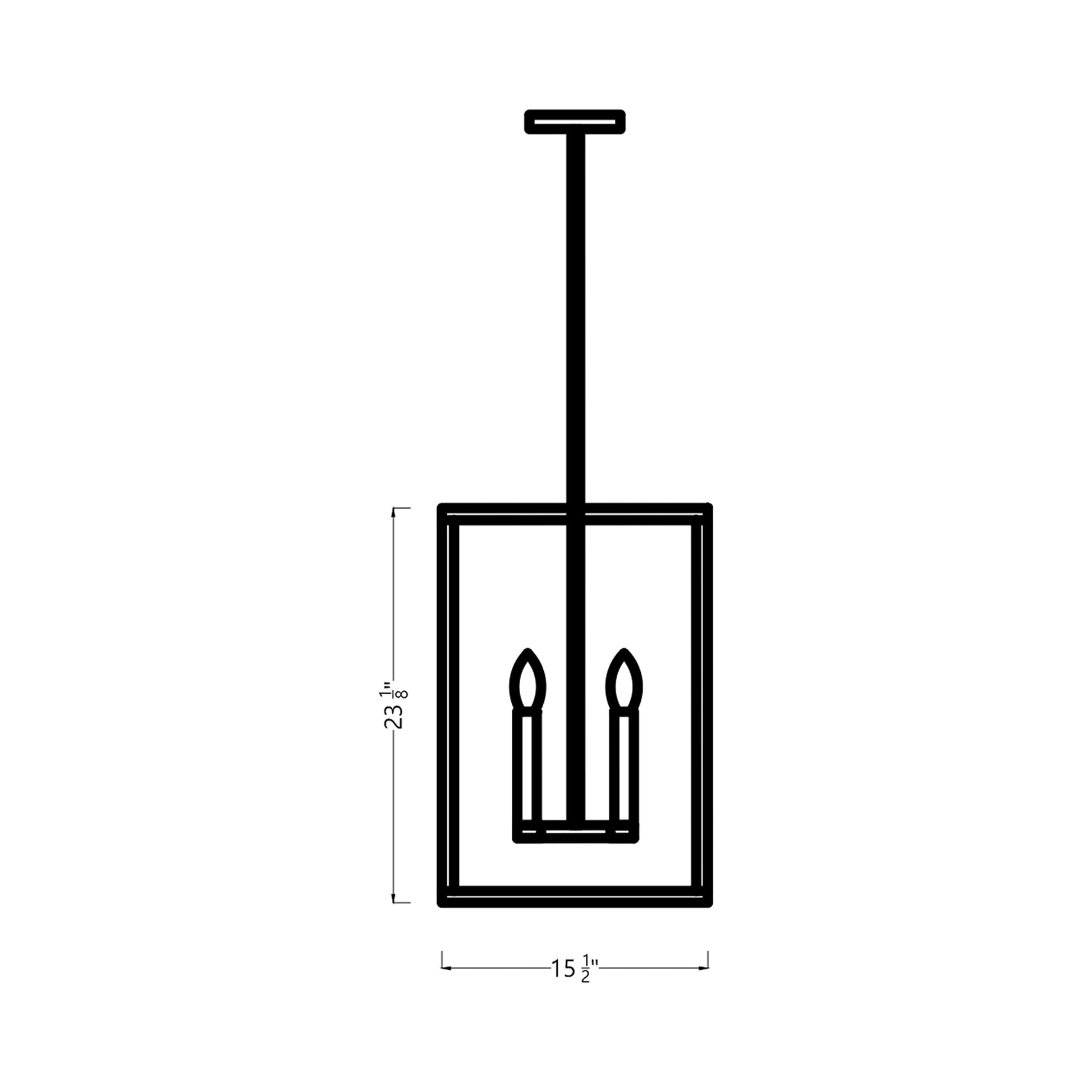 Moffet Street Pendant Light - line drawing.