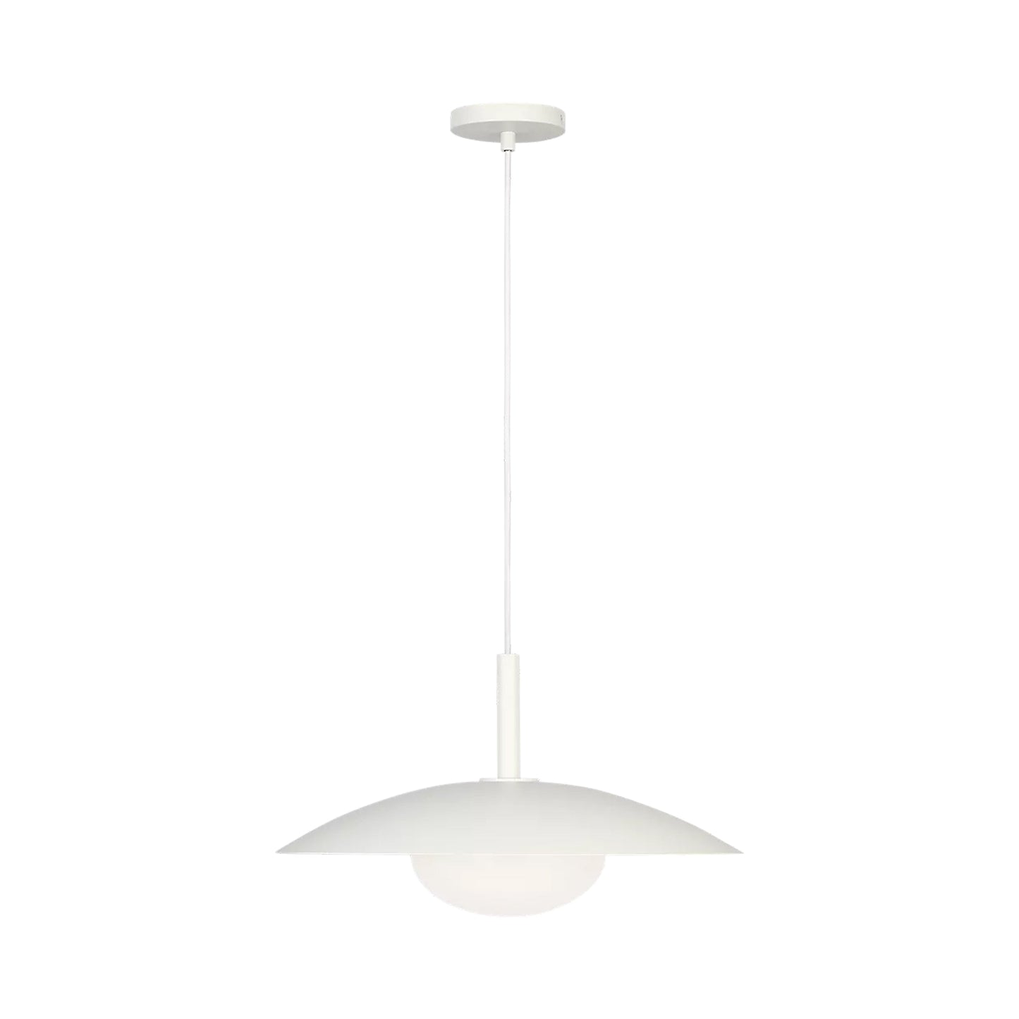 Mont Pendant Light in Matte White.