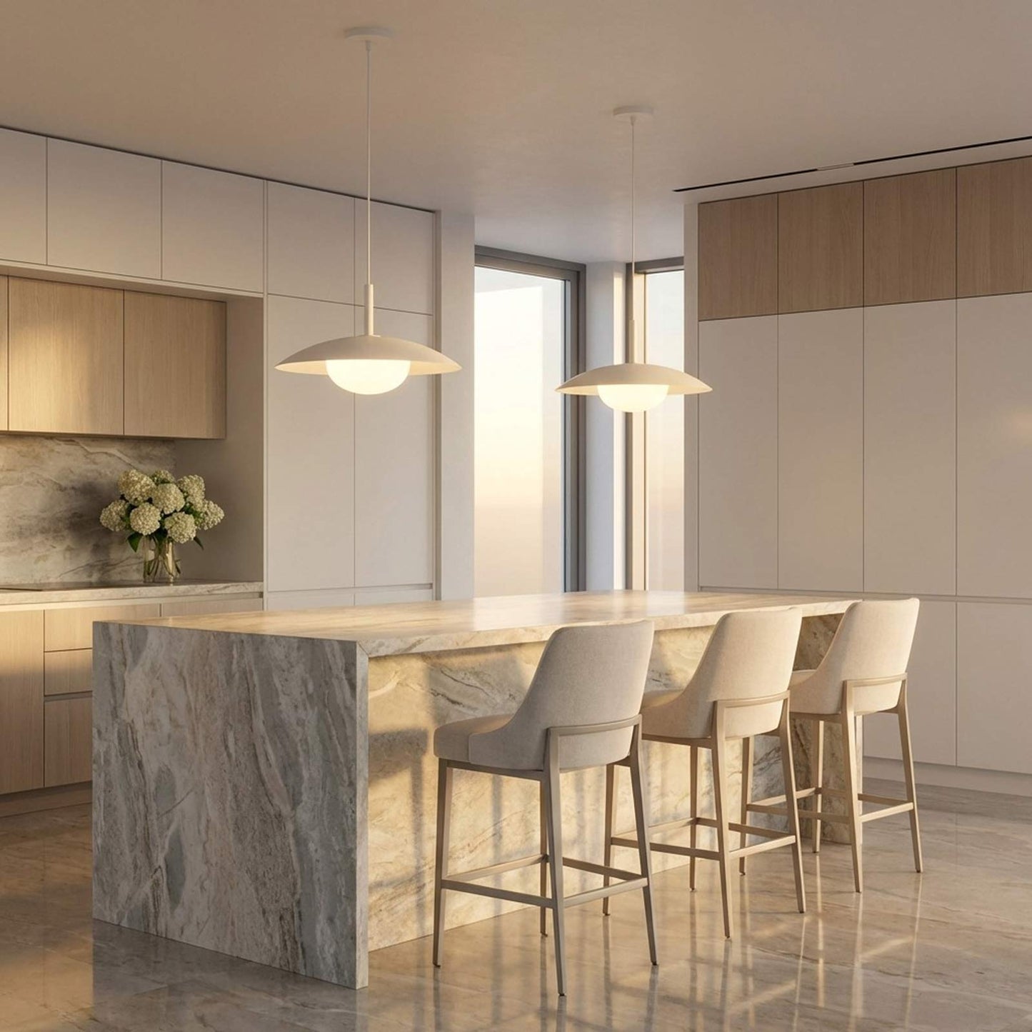 Mont Pendant Light in dining room.