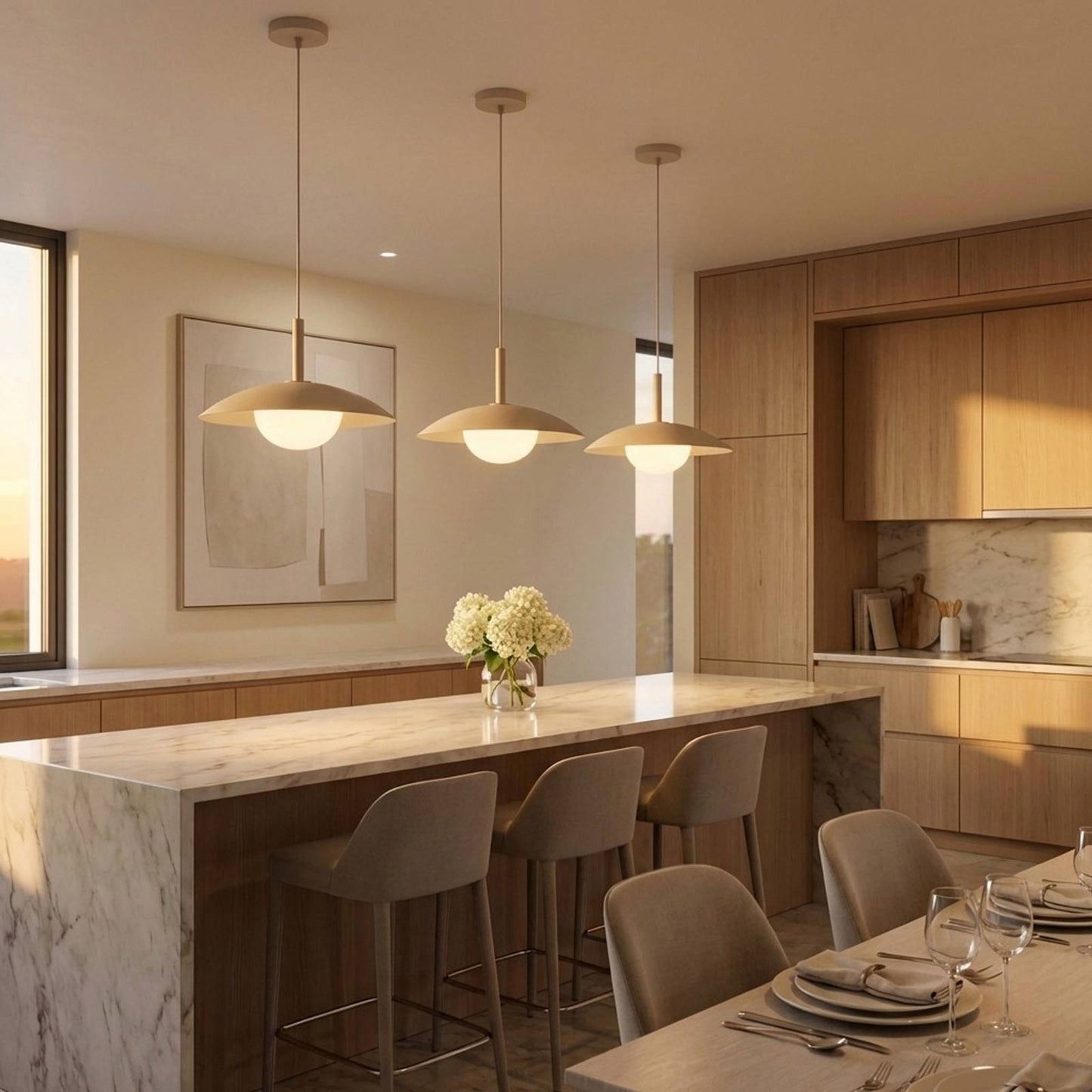Mont Pendant Light in dining room.