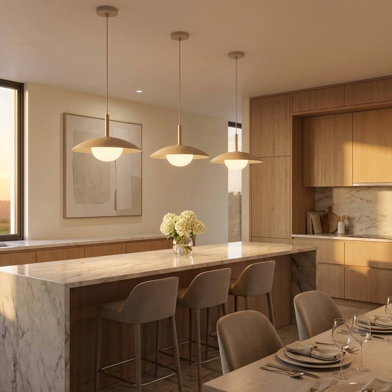 Mont Pendant Light in dining room.