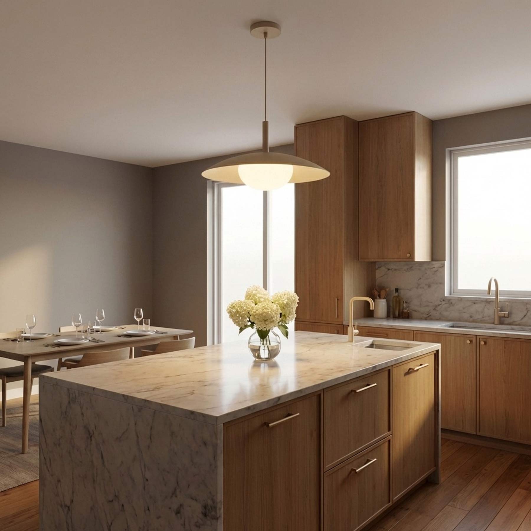 Mont Pendant Light in kitchen.