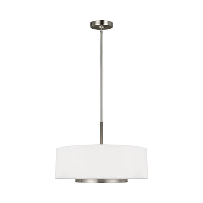 Nance Pendant Light in Brushed Nickel.
