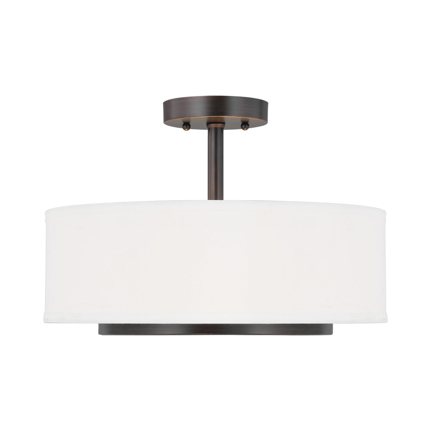 Nance Semi-Flush Convertible Pendant Light in Bronze.