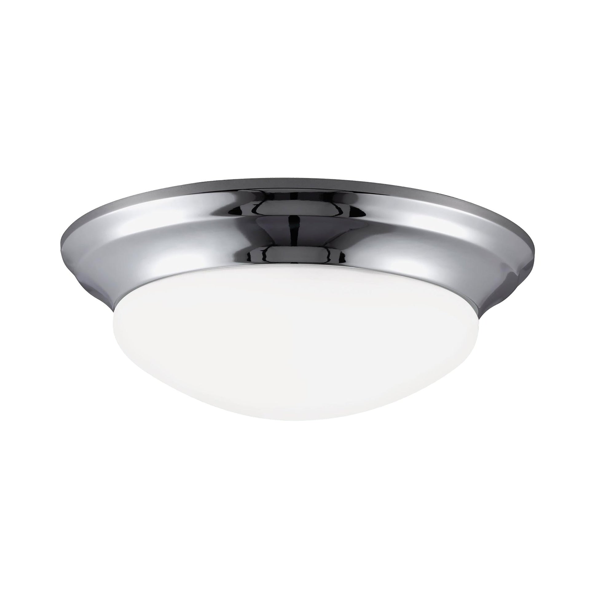 Nash Flush Mount Ceiling Light in Chrome (1-Light).