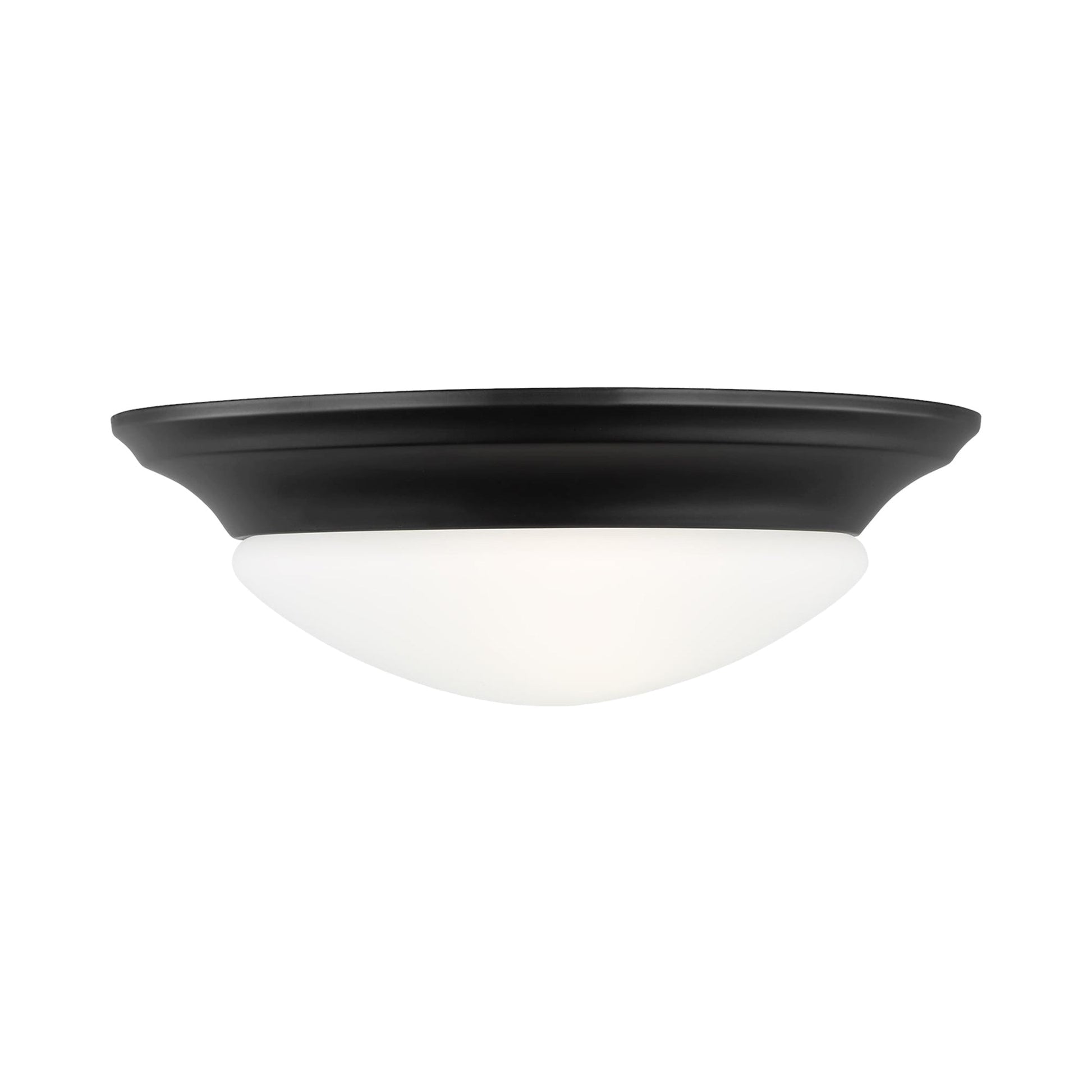 Nash Flush Mount Ceiling Light in Midnight Black (1-Light).