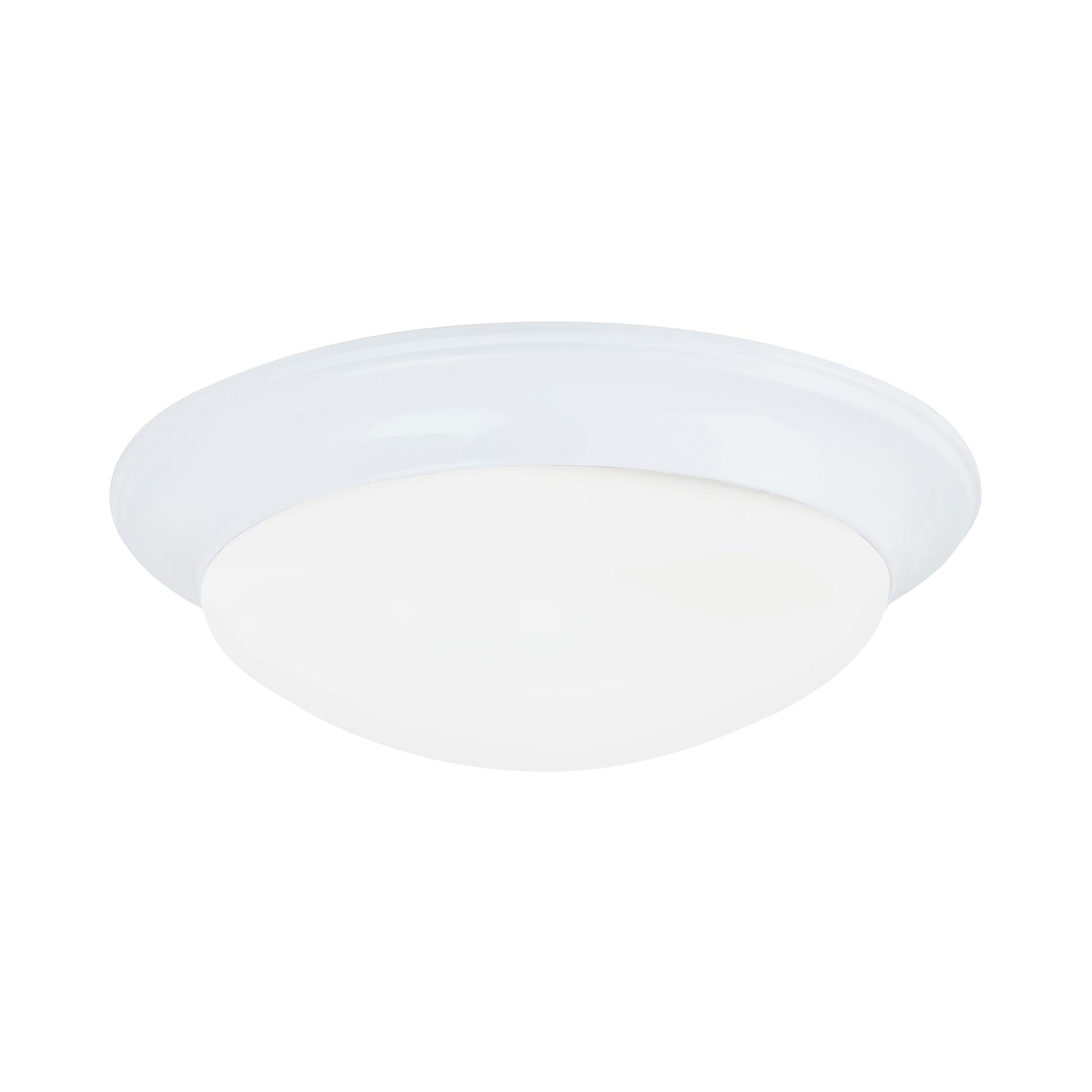 Nash Flush Mount Ceiling Light in White (1-Light).