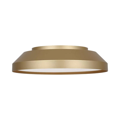 Nevado LED Flush Mount Ceiling Light in Satin Brass.