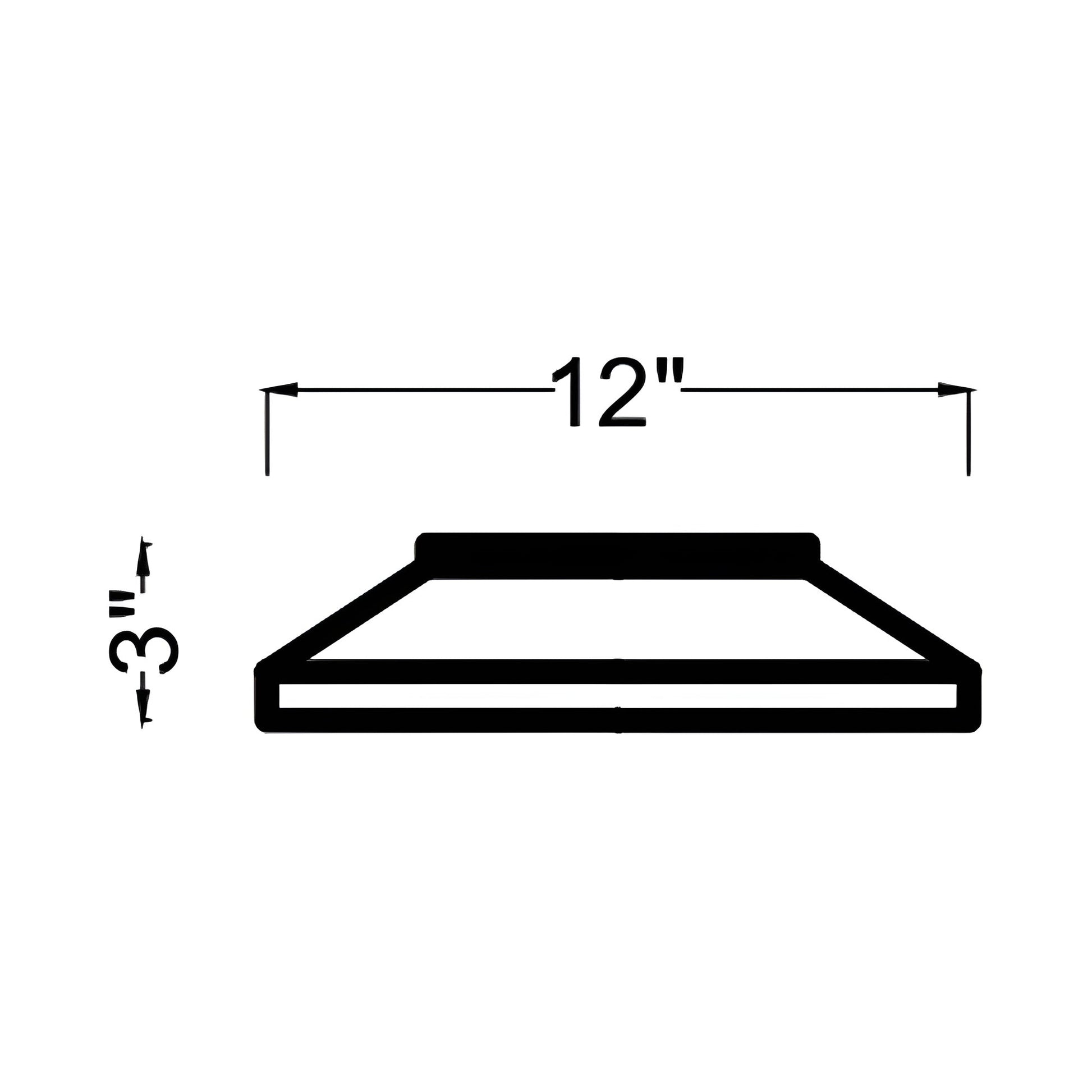 Nevado LED Flush Mount Ceiling Light - line drawing.