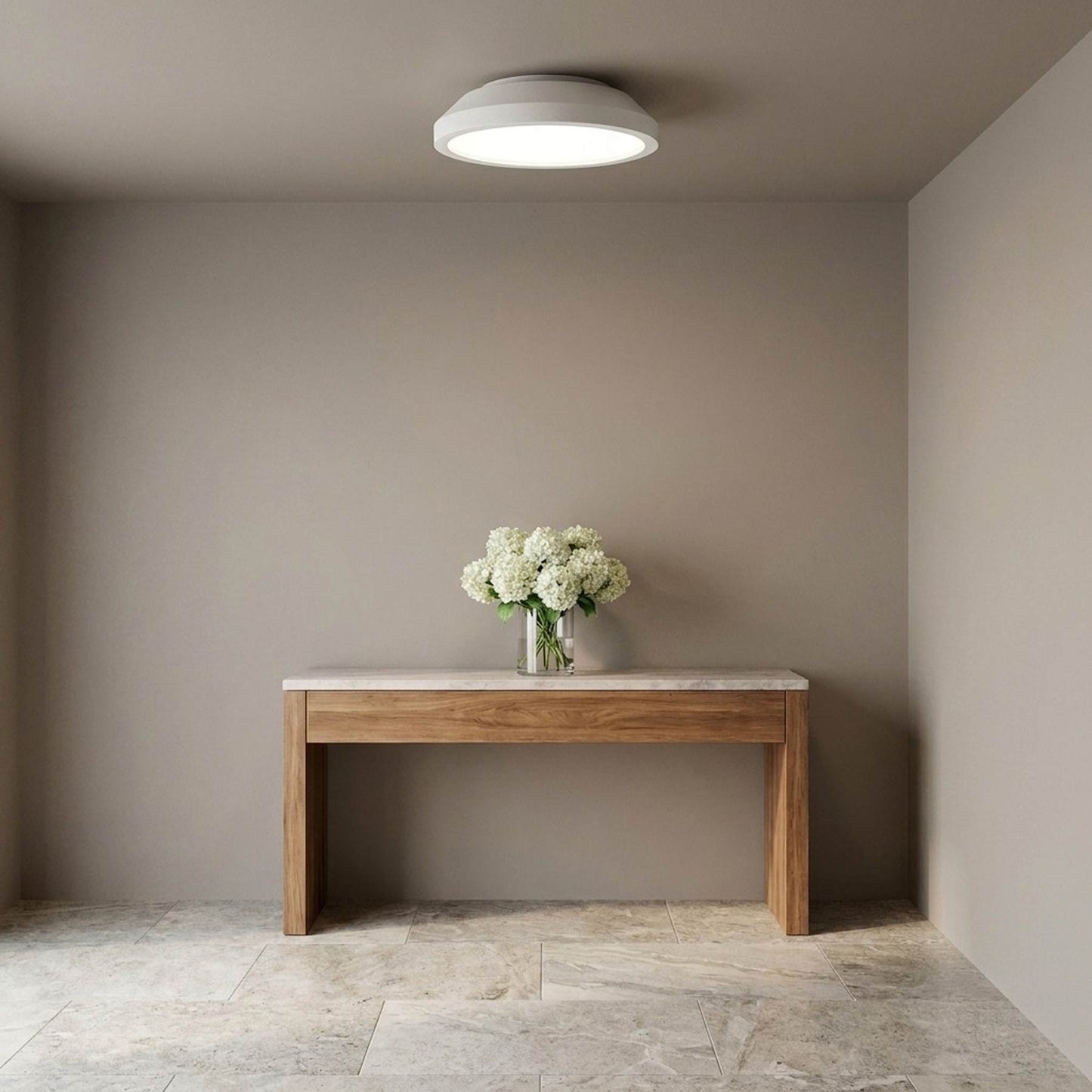 Nevado LED Flush Mount Ceiling Light in living room.