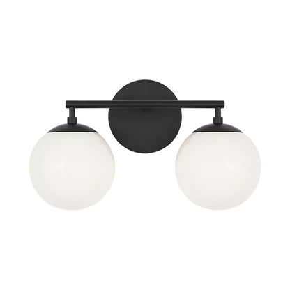 Nube Bath Vanity Light in Midnight Black (2-Light).