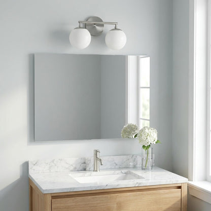 Nube Bath Vanity Light in bathroom.