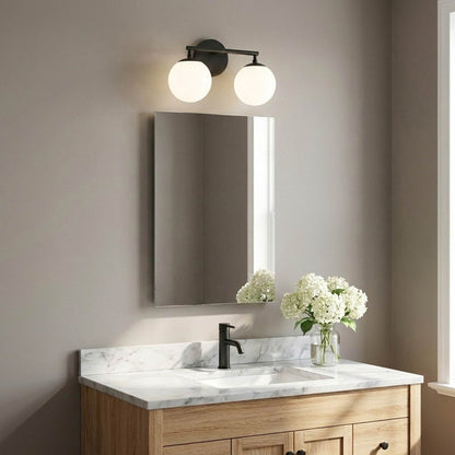 Nube Bath Vanity Light in bathroom.