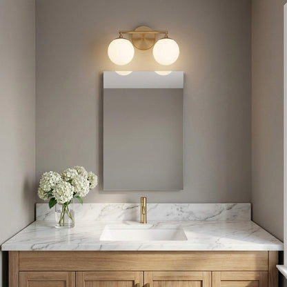 Nube Bath Vanity Light in bathroom.