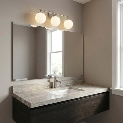 Nube Bath Vanity Light in bathroom.