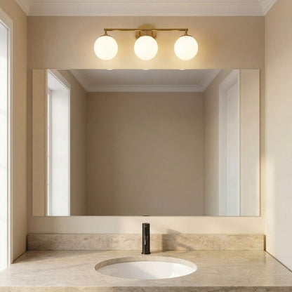 Nube Bath Vanity Light in bathroom.