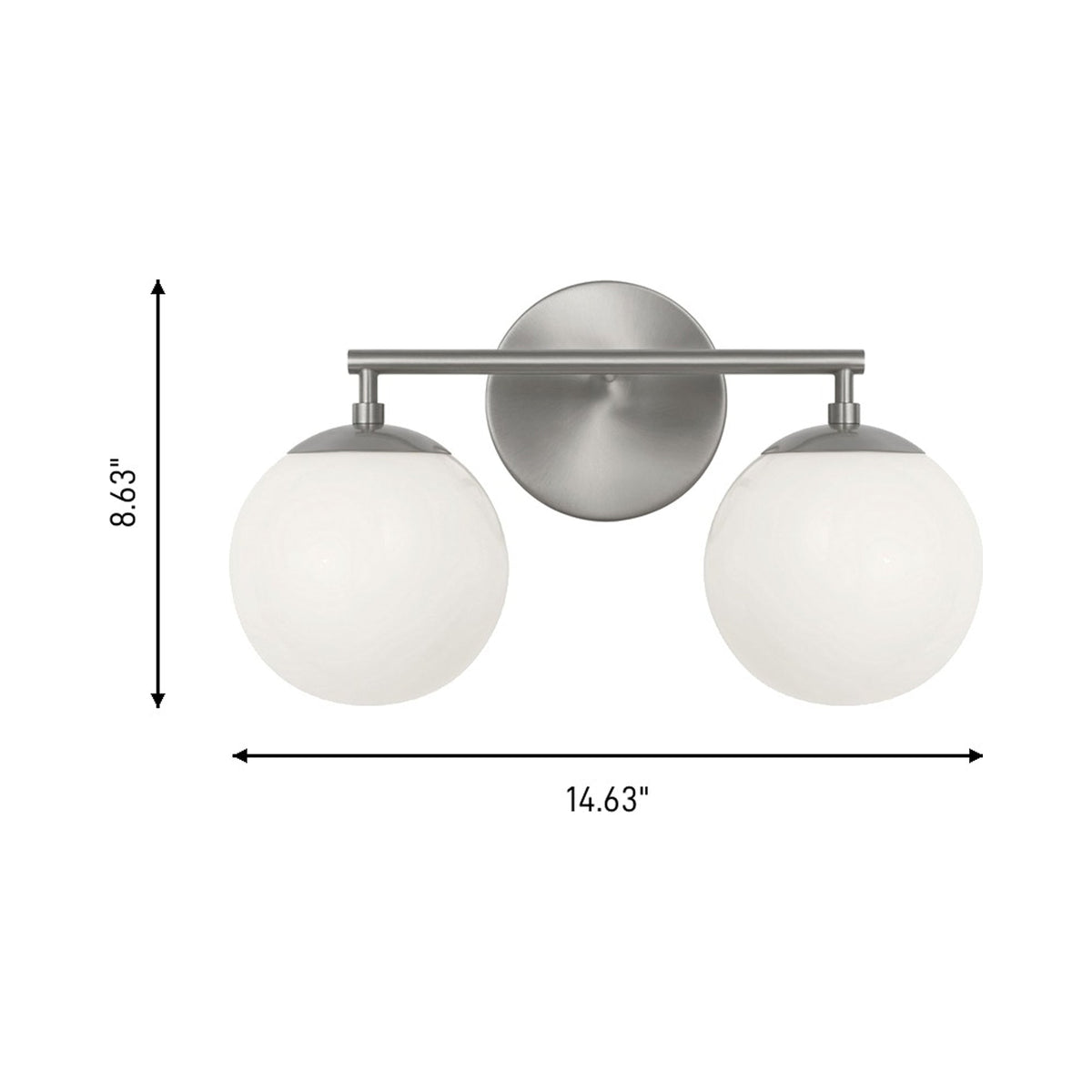 Nube Bath Vanity Light - line drawing.