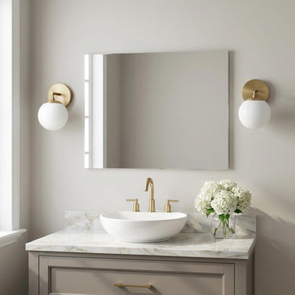 Nube Bath Wall Light in bathroom.