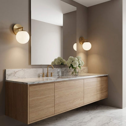 Nube Bath Wall Light in bathroom.