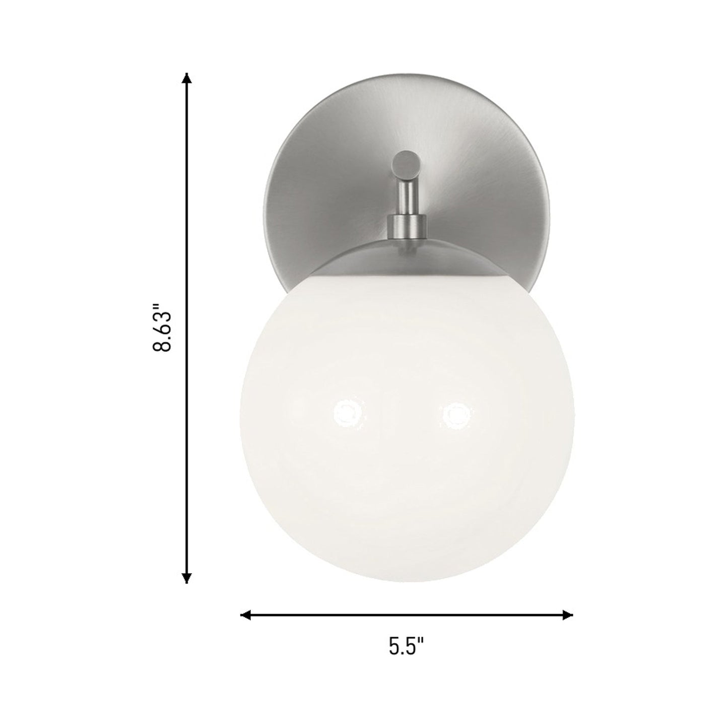 Nube Bath Wall Light - line drawing.