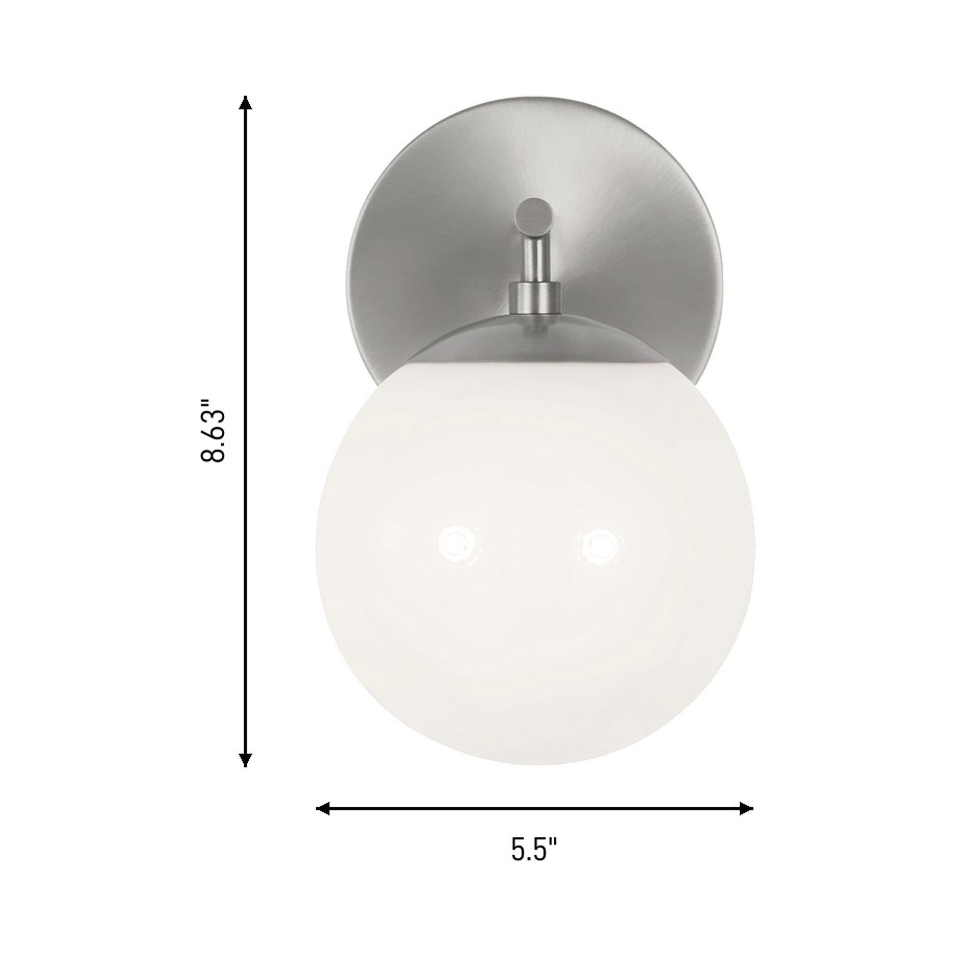 Nube Bath Wall Light - line drawing.