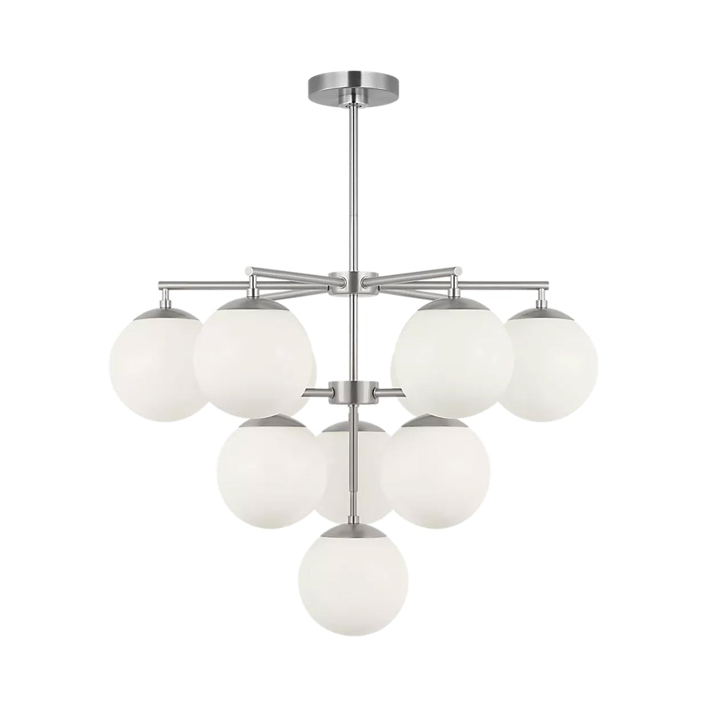 Nube Chandelier in Brushed Nickel (10-Light).