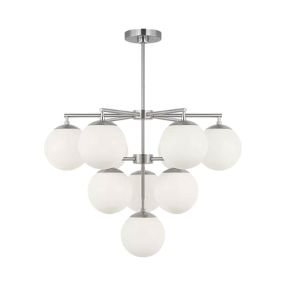 Nube Chandelier in Brushed Nickel (10-Light).