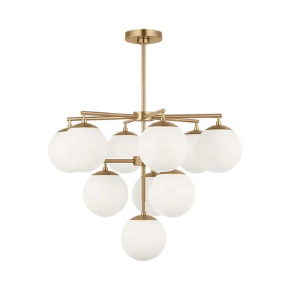 Nube Chandelier in Satin Brass (10-Light).